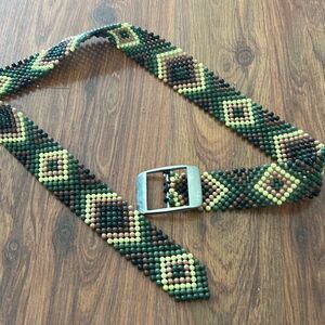 Toscana Vintage beaded belt size small medium